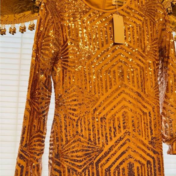 Urban Modesty Long Sleeves Beige Color Maxi Dress Maxi Party Dress - Picture 2 of 8